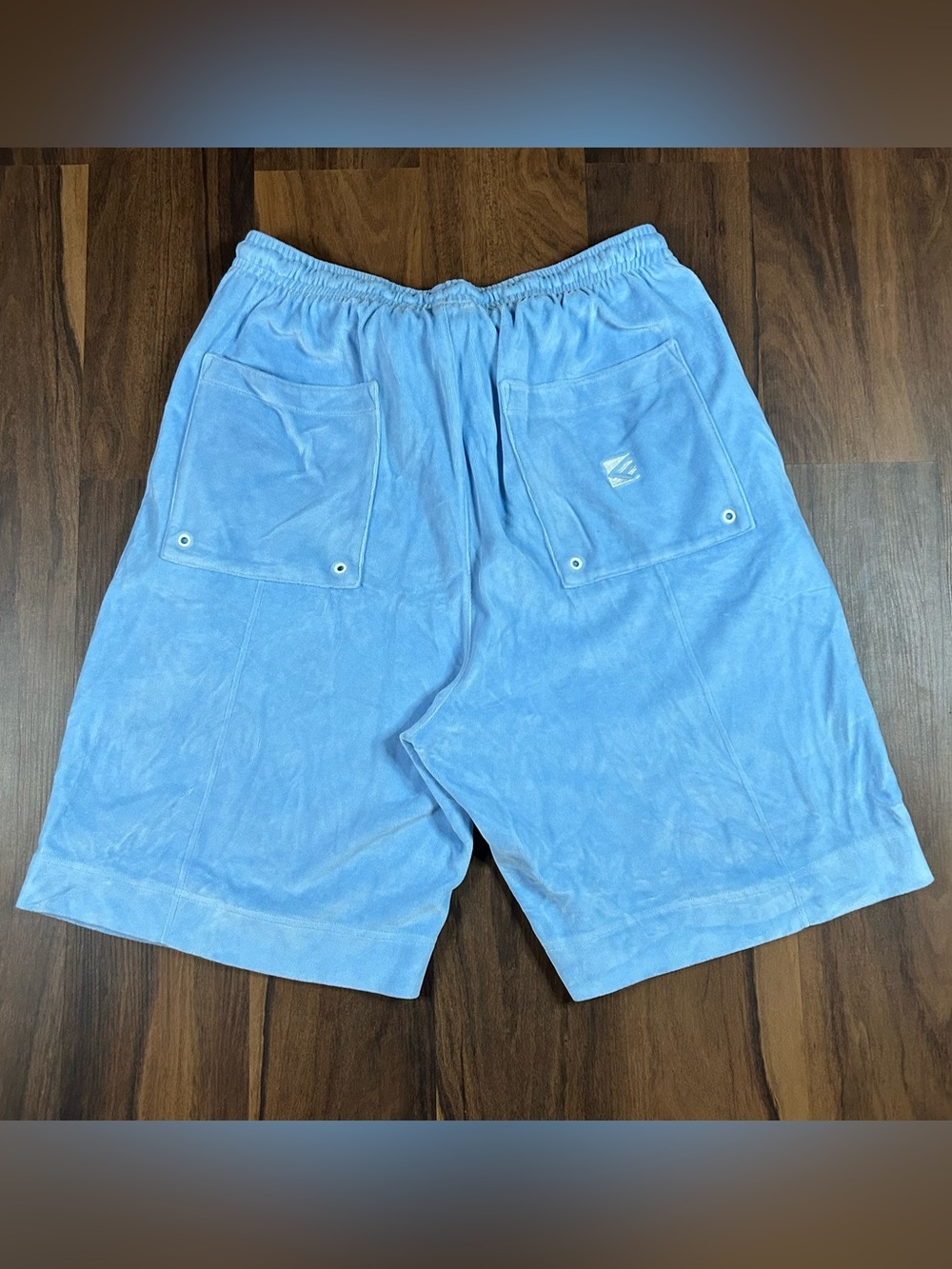 Y2K Enyce Light Blue velour Terry Cloth super baggy Shorts